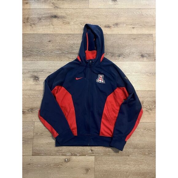 Nike Therma Fit Mens Universtiy of Arizona Full Zip Hooded Sweater Size Medium - Picture 1 of 3